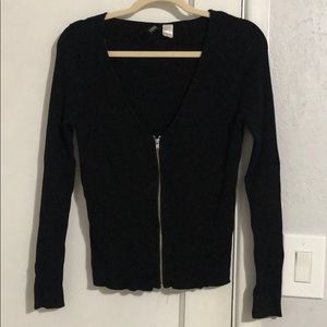 Black Zippered Sweater